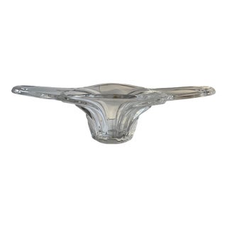 Vannes Le Chatel Large Crystal Bowl -Vase - 22” Sculpture For Sale