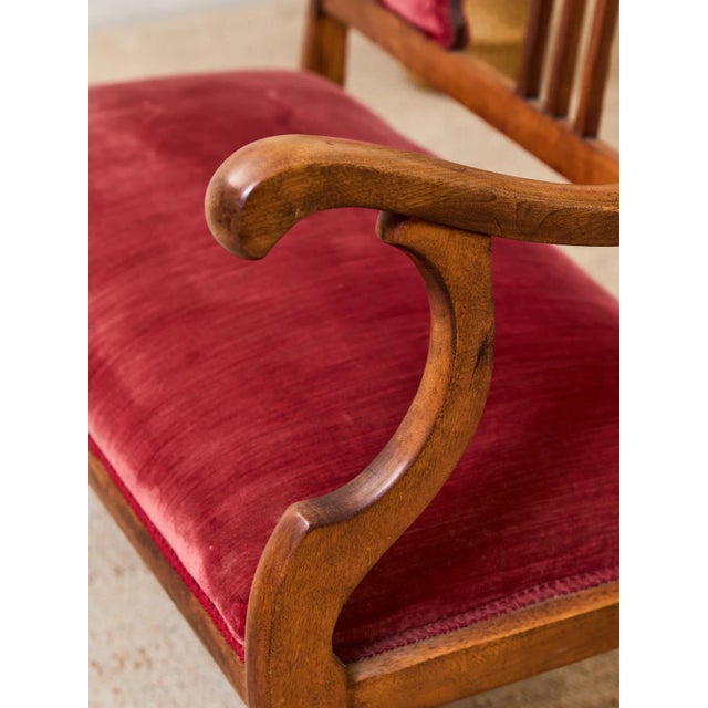 Antique Harp Back Settee For Sale - Image 11 of 12