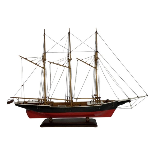 Three Masted Schooner Ship Model For Sale