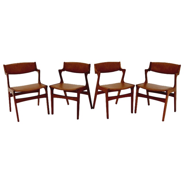 Mid-Century Danish Teak Dining Chairs by Nova, 1960s, Set of 4 For Sale