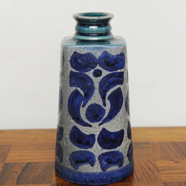 Blue Decorative Vase by Upsala Ekeby, 1960s For Sale - Image 10 of 10