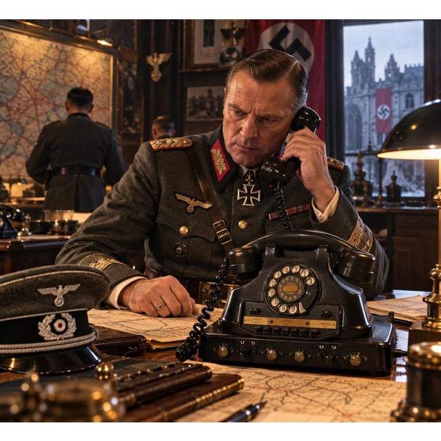 Art Deco 1940s World War 2 Siemens and Halske Multi-Line Rotary Desk Telephone For Sale - Image 3 of 10