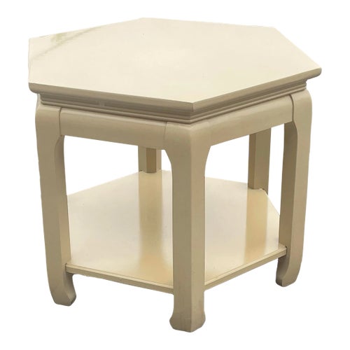 1980s Vintage Asian Inspired Lacquered Side Table