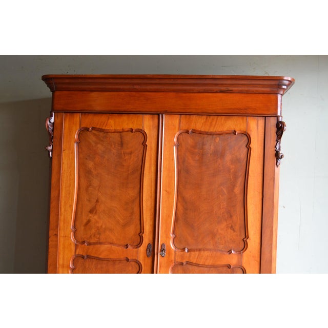 Antique Mahogany Biedermeier Maids Cupboard For Sale - Image 3 of 10