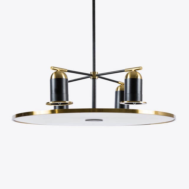 Black Large Kiev Pendant from Pure White Lines For Sale - Image 8 of 9