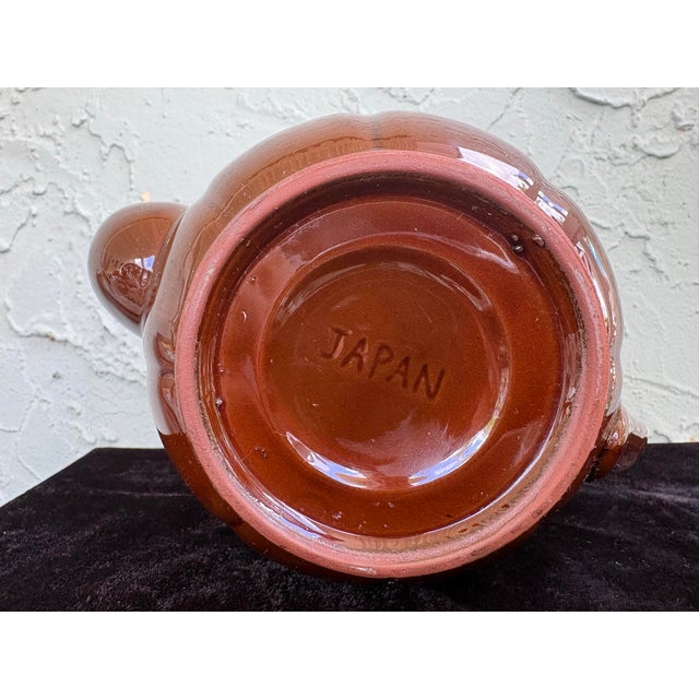 Vintage Japanese Drip Glaze Stoneware Teapot For Sale - Image 11 of 11