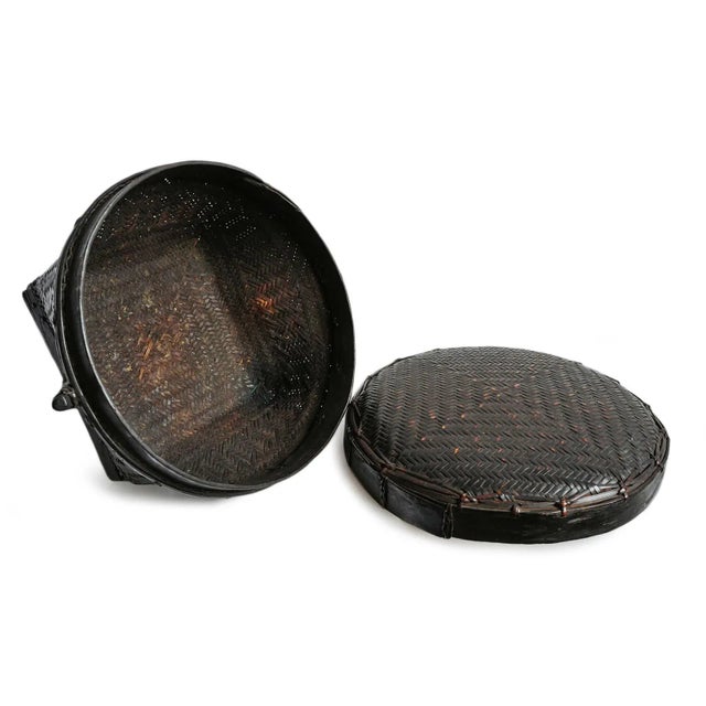 Vintage Akha Thai Basket W/Lid For Sale In Los Angeles - Image 6 of 7