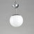 Italian Chrome-Plated Iron Pendant with Opal Glass Ball, 1960s For Sale - Image 4 of 9