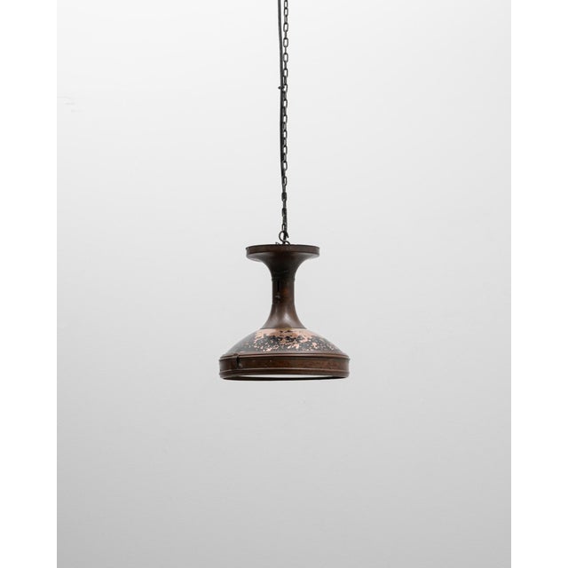 1920s French Copper Industrial Pendant Lamp For Sale - Image 16 of 18