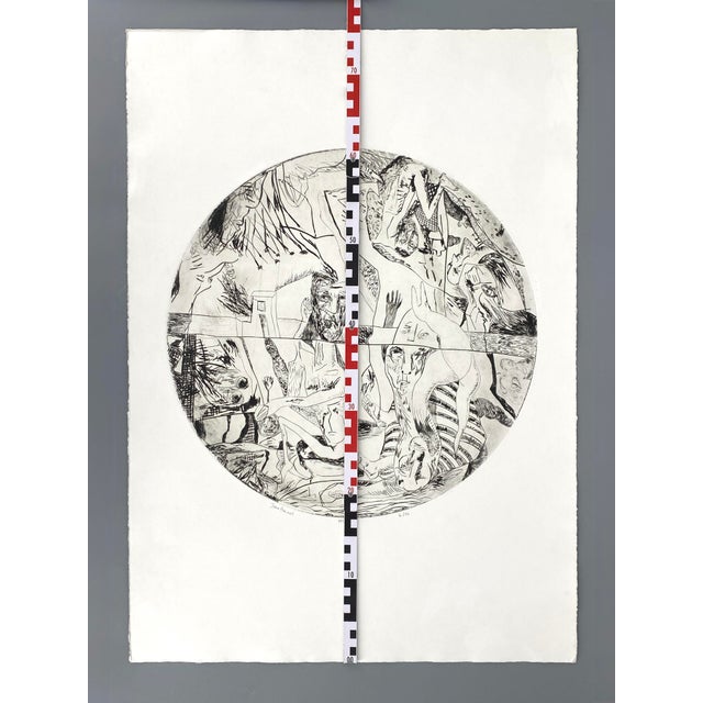 Black Jana Grzimek, Composition, 1998, Etching For Sale - Image 8 of 9