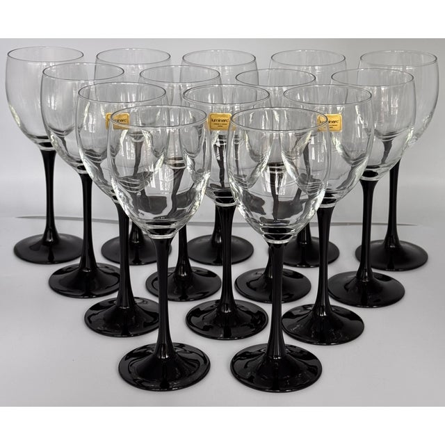 Glass Vintage Arcoroc France Art Deco Revival Wine Glasses - 14 For Sale - Image 7 of 10