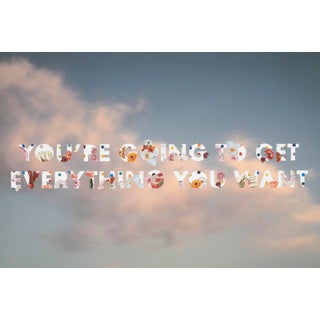 You're Going to Get Everything by Emily Hoerdemann, Text Cutout Collage Series For Sale