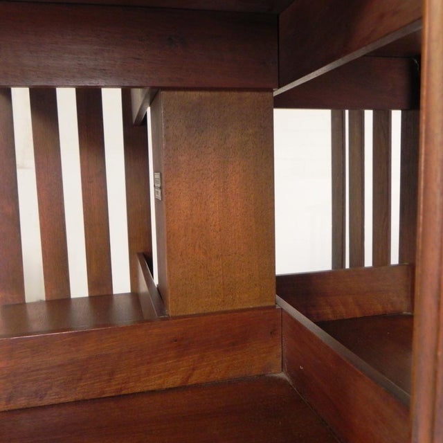Mahogany Book Carousel by G. Borgeaud, Paris, 1930s For Sale - Image 15 of 18