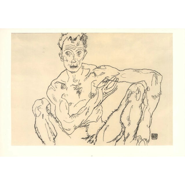 Artist:Egon Schiele Country:Austria Title:Nude nan crouching Medium:Lithograph – 58 Marks:Signed in plate Printed:1968 by...