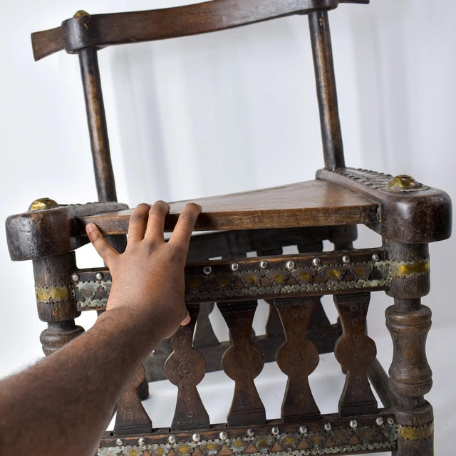 Early 20th Century Malinke Senufo Traveling Wooden Chair Guinea For Sale - Image 10 of 17
