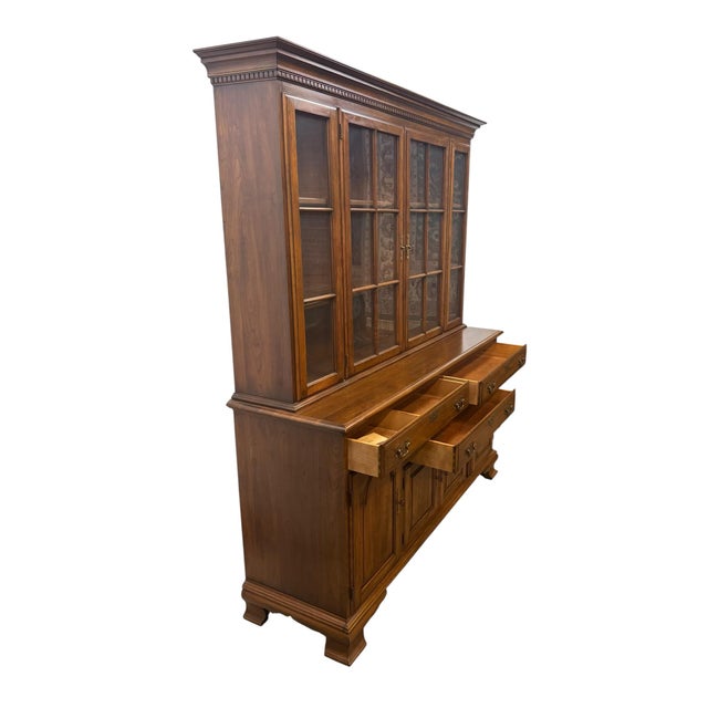 Brown Vintage Pennsylvania House Chippendale Style Mahogany China / Display Cabinet For Sale - Image 8 of 12