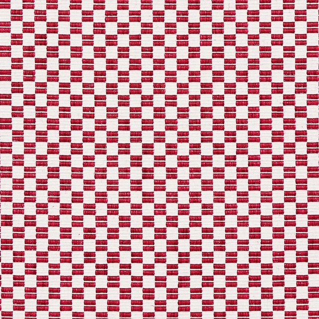 Schumacher Schumacher Elkhart Fabric in Crimson For Sale - Image 4 of 4