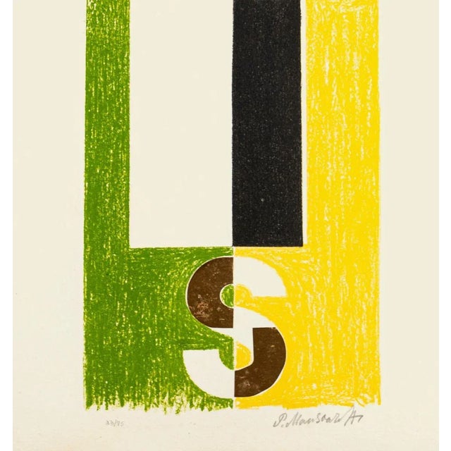 ''Composition'' is an original lithograph realized by Pavel Mansouroff( 1896-1983). Hand-signed, numbered edition 33/75...