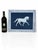 Contemporary Primitive Horse Painting in Navy & Slate Blue For Sale - Image 3 of 9