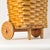 Mid 20th Century Antique Splint Wood Rolling Basket Cart For Sale - Image 5 of 15