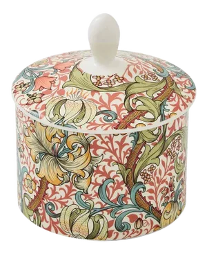 Spode Morris & Co Golden Lily Sugar Bowl with Lid