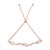 Contemporary 14K Rose Gold Plated .925 Sterling Silver 1/10 Cttw Diamond Wave and Hearts Adjustable Bolo Bracelet (I-J Color, I3 Clarity) For Sale - Image 3 of 6