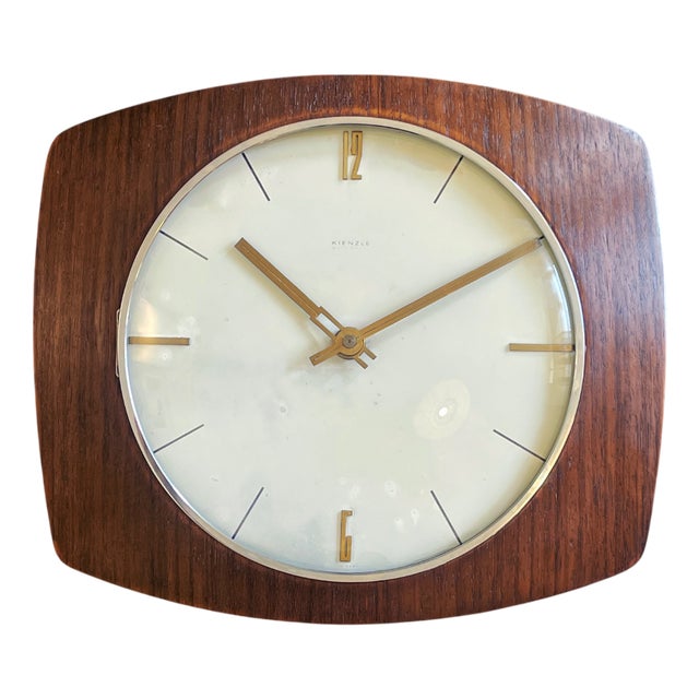 Vintage Wall Clock in Teak by Kienzle, 1970s For Sale