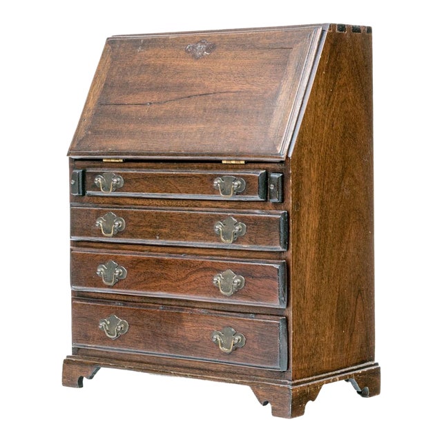 Antique Salesman Sample English Slant Front Chest of Drawers For Sale