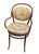 Art Nouveau bentwood armchair, circa 1900, attributed to Thonet. The chair displays the elegant curved backrest and...