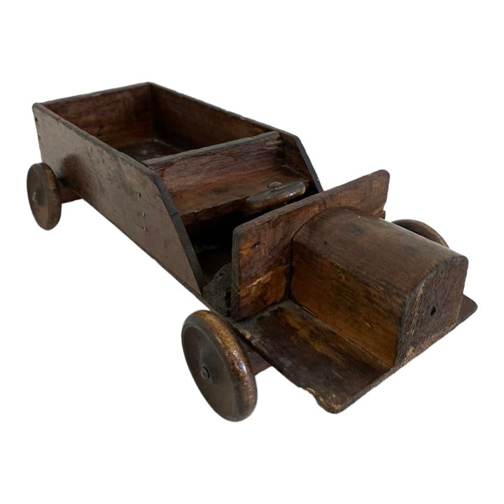 19世紀　インドの古い木彫　アンティーク　Old Wooden Hand Car 19世紀 インドの古い木彫 アンティーク Old Wooden Hand Carの通販はau