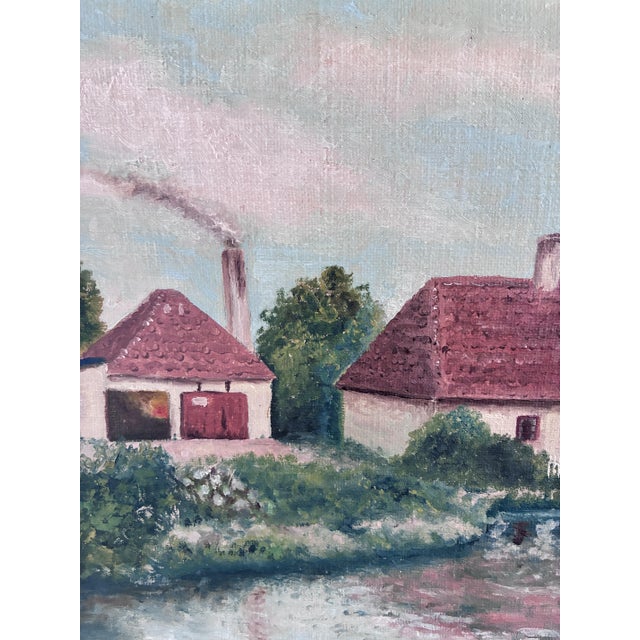 Landscape with Farmhouse, Oil Painting, Framed For Sale - Image 14 of 18