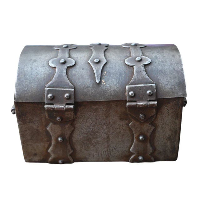 Wrought Iron Chest or Messenger Box For Sale - Image 3 of 7