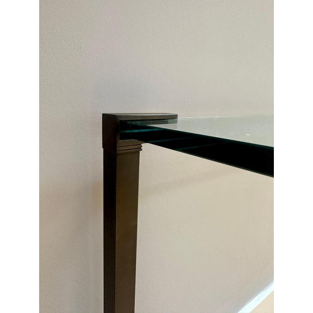 Vintage Patinated Bronze Console Table by Peter Ghyczy, 1980 For Sale - Image 6 of 14