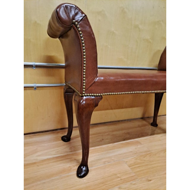 Brown 18th Century George III Mahogany Window Seat For Sale - Image 8 of 10