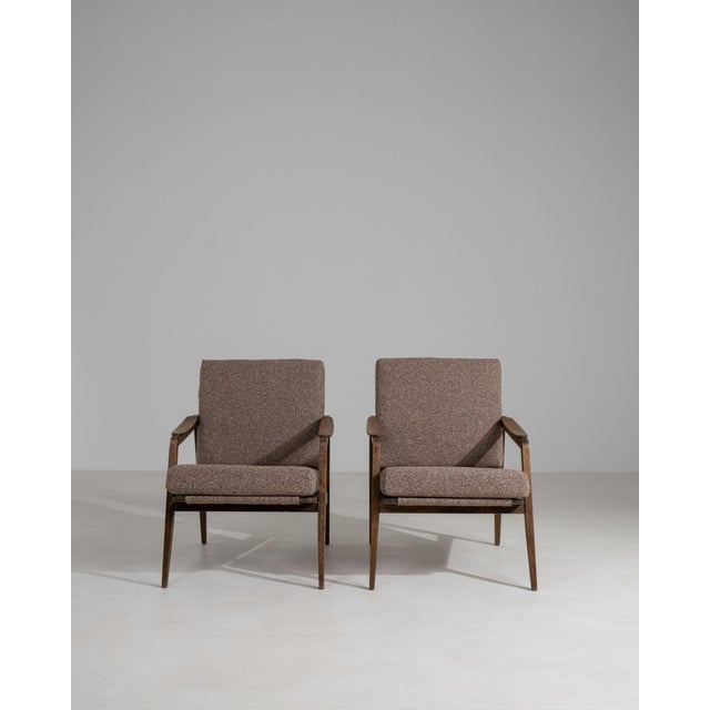 19th Century 19th Century France Mid-century Modern Taupe Wood Armchair For Sale - Image 5 of 11