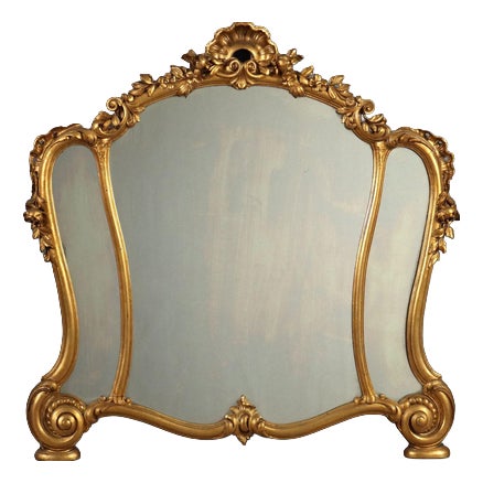 Carved and Gilded Style Mirror For Sale