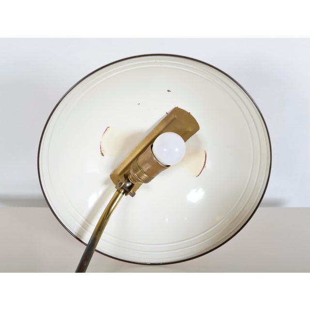 Mid-Century Modern Industrial Brass Enamel Table Lamp from Helo Leuchten, 1950s For Sale - Image 10 of 12