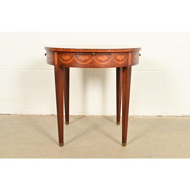 Baker Furniture Federal Inlaid Mahogany Tea Table or Occasional Side Table For Sale - Image 13 of 14