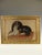Large Framed 19th Century Folk Art Woolwork of a King Charles Spaniel on a Cushion This is a delightfully charming and...
