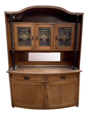 Art Nouveau 2-Piece Kitchen Cupboard
