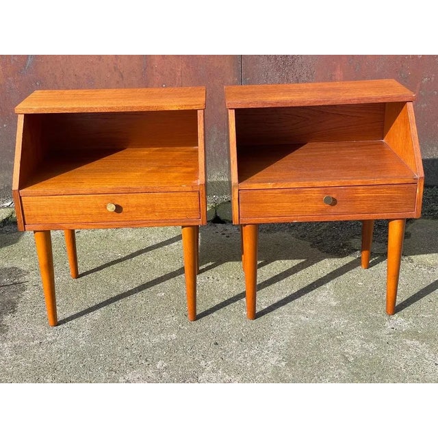 Danish Teak Nightstands, 1960s, Set of 2 For Sale - Image 6 of 12