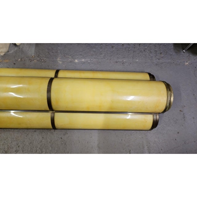 1930s Large Art Deco Triple Tube Odeon Style Ceiling Lights from Casino Cherbourg, 1930s For Sale - Image 5 of 7