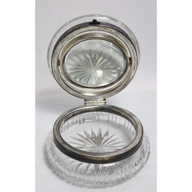 Transparent Brilliant Cut Powder Jar, Jewelry Box by C F Monroe For Sale - Image 8 of 12