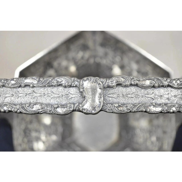 Metal Antique Derby Sp Co International Silver Plated Wedding Basket W Repousse For Sale - Image 7 of 12