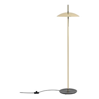 Signal Floor Lamp / Reading Light, Brass, by Souda, Modern, Minimal, Plug In For Sale