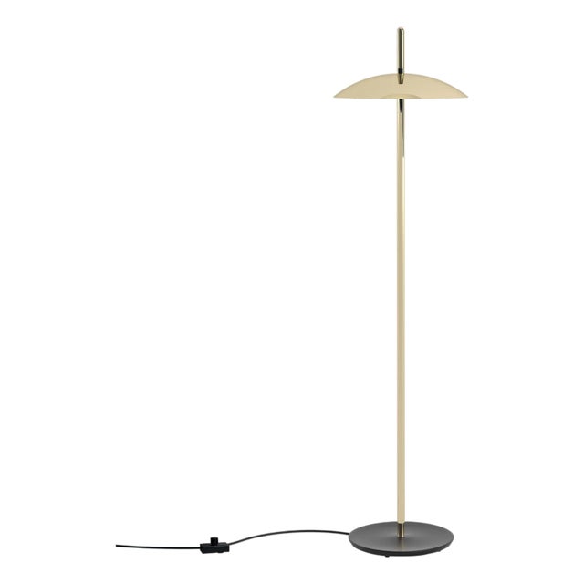 Signal Floor Lamp / Reading Light, Brass, by Souda, Modern, Minimal, Plug In For Sale