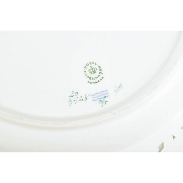 Large Flora Danica Platter with Open Pierced Border from Royal Copenhagen, 1960s For Sale - Image 9 of 10