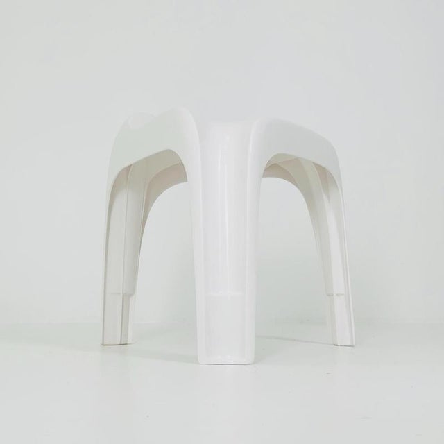 Mid-Century Modern Space Age White Taboret Stool by Alexander Begge for Casala, 1970s For Sale - Image 6 of 11