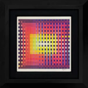 Yaacov Agam, Second Movement (Rare Framed, Signed Agamograph - 3d Lenticular)