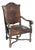 Antique Gentlemans Occasional European Leather Chair For Sale